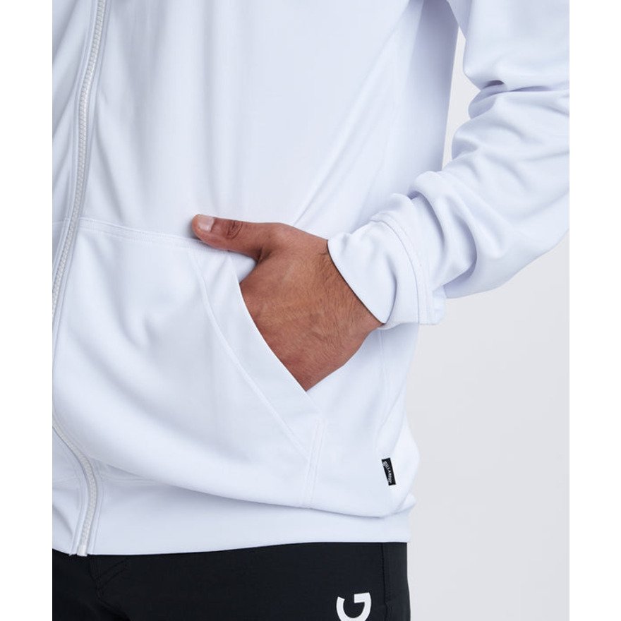 ビラボン（BILLABONG）（メンズ）ジップフードラッシュガード 長袖 RASH ZIP 26SP BG011855 WHT