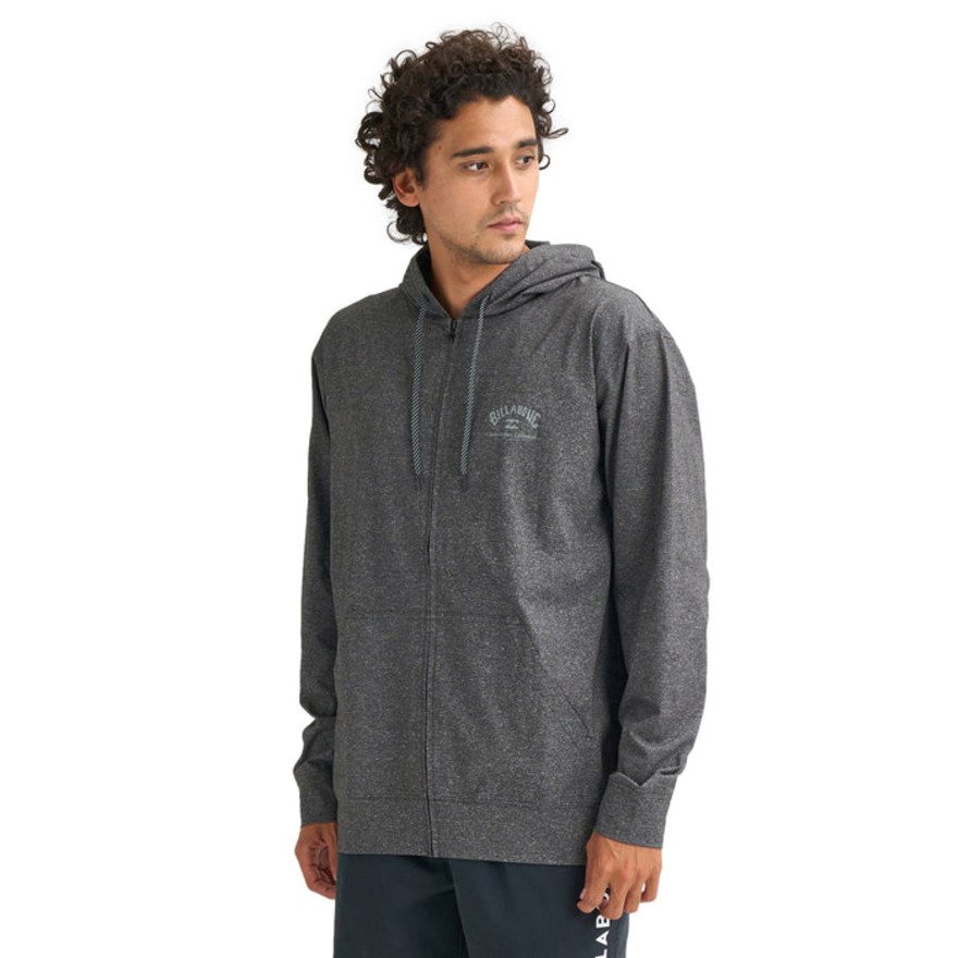 ビラボン（BILLABONG）（メンズ）ジップラッシュガード 長袖 SURF FLEX ZIP 26SP BG011860 BKH