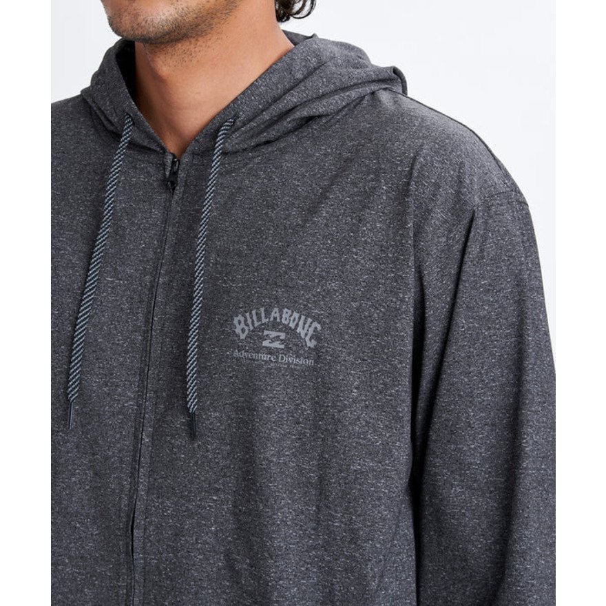 ビラボン（BILLABONG）（メンズ）ジップラッシュガード 長袖 SURF FLEX ZIP 26SP BG011860 BKH