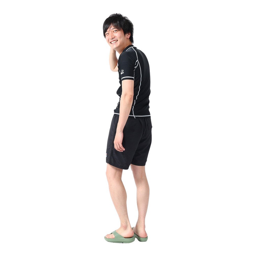 オーシャンパシフィック（Ocean Pacific）（メンズ）ラッシュガード 半袖 Tシャツ ジップアップ UVカット UPF50+ 紫外線対策 513483BLK