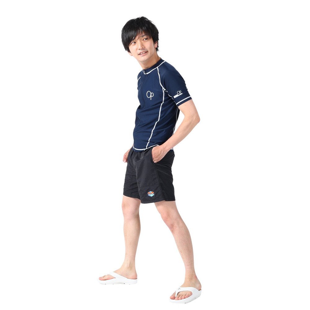 オーシャンパシフィック（Ocean Pacific）（メンズ）ラッシュガード 半袖 Tシャツ ジップアップ UVカット UPF50+ 紫外線対策 513483NVY