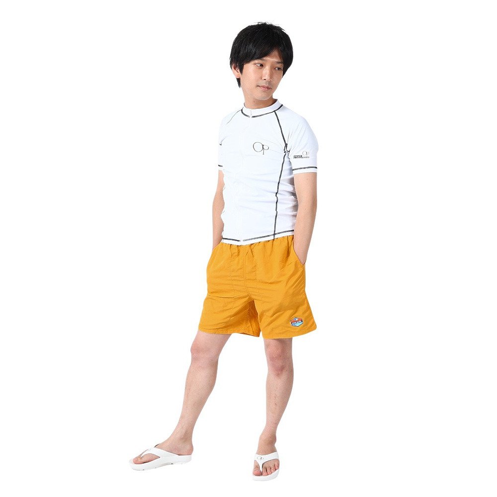 オーシャンパシフィック（Ocean Pacific）（メンズ）ラッシュガード 半袖 Tシャツ ジップアップ UVカット UPF50+ 紫外線対策 513483WHT