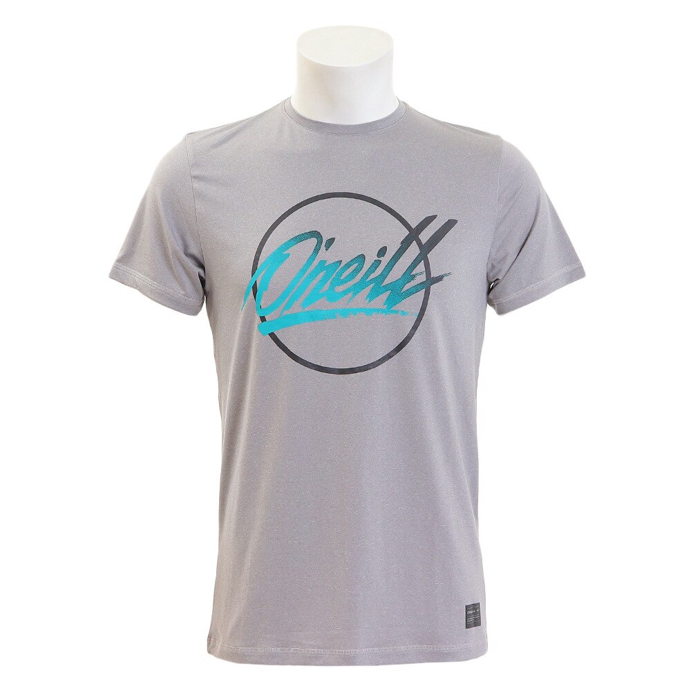  ラッシュガード メンズ フロントロゴUVTシャツ 618483GRY
