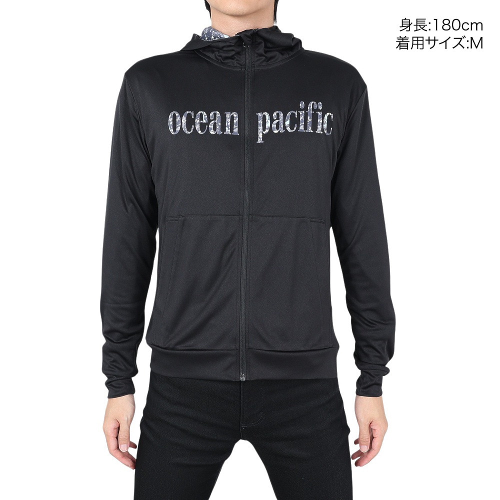 オーシャンパシフィック（Ocean Pacific）（メンズ）メンズ ロゴジップ UVパーカー ラッシュガード 510486BLK