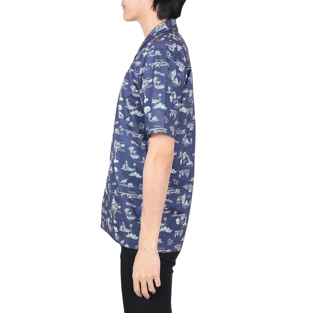 オーシャンパシフィック（Ocean Pacific）（メンズ）ラッシュガード 総柄UVシャツ 510491NVY