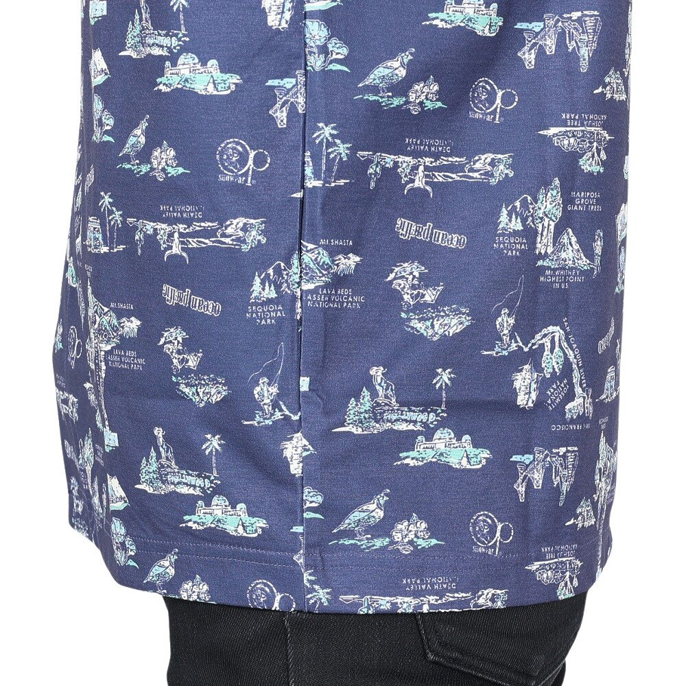 オーシャンパシフィック（Ocean Pacific）（メンズ）ラッシュガード 総柄UVシャツ 510491NVY