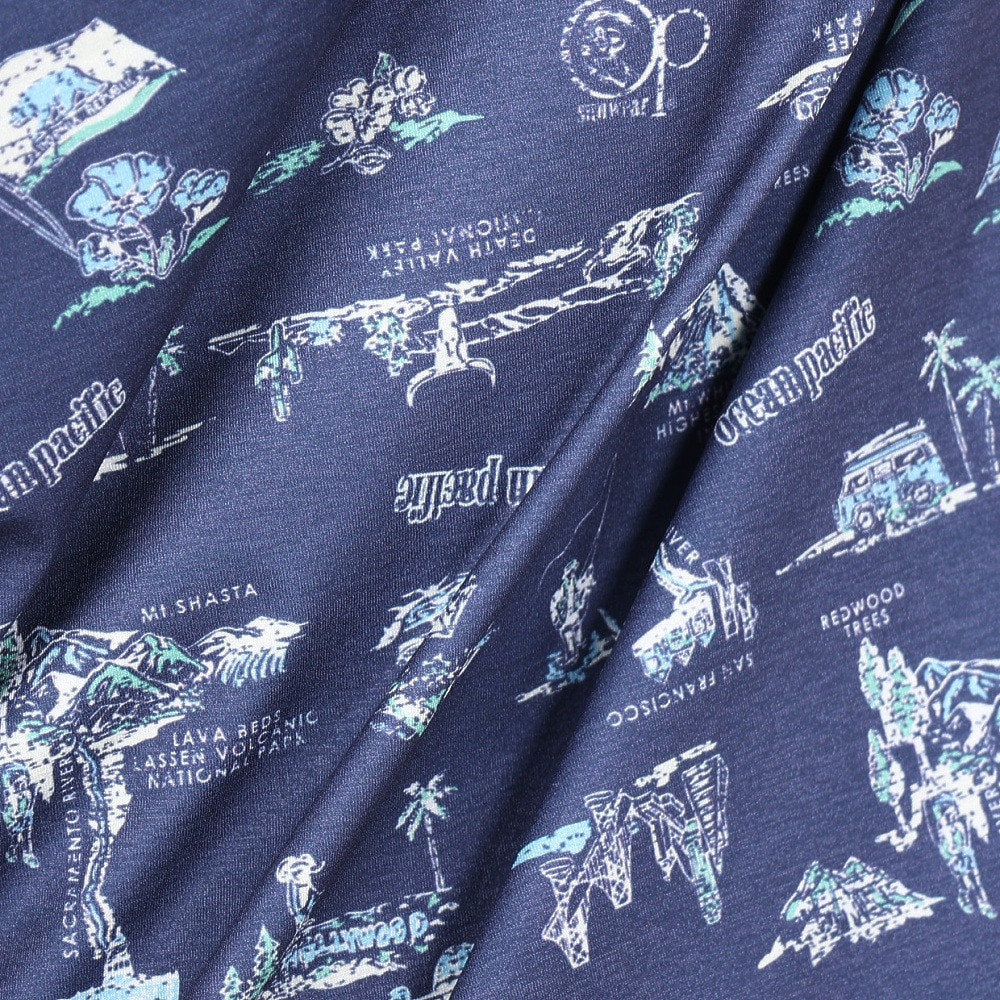オーシャンパシフィック（Ocean Pacific）（メンズ）ラッシュガード 総柄UVシャツ 510491NVY