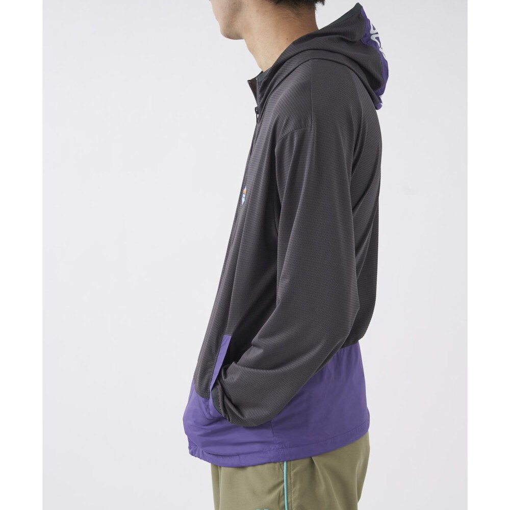 オーシャンパシフィック（Ocean Pacific）（メンズ）ラッシュガード 長袖 パーカー UVカット バイカラー 512461 BLK