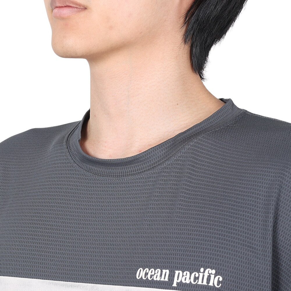 オーシャンパシフィック（Ocean Pacific）（メンズ）ラッシュガード 長袖 ロンT 512468CGY チャコール グレー 水陸両用 UVカット 紫外線対策 吸汗 速乾