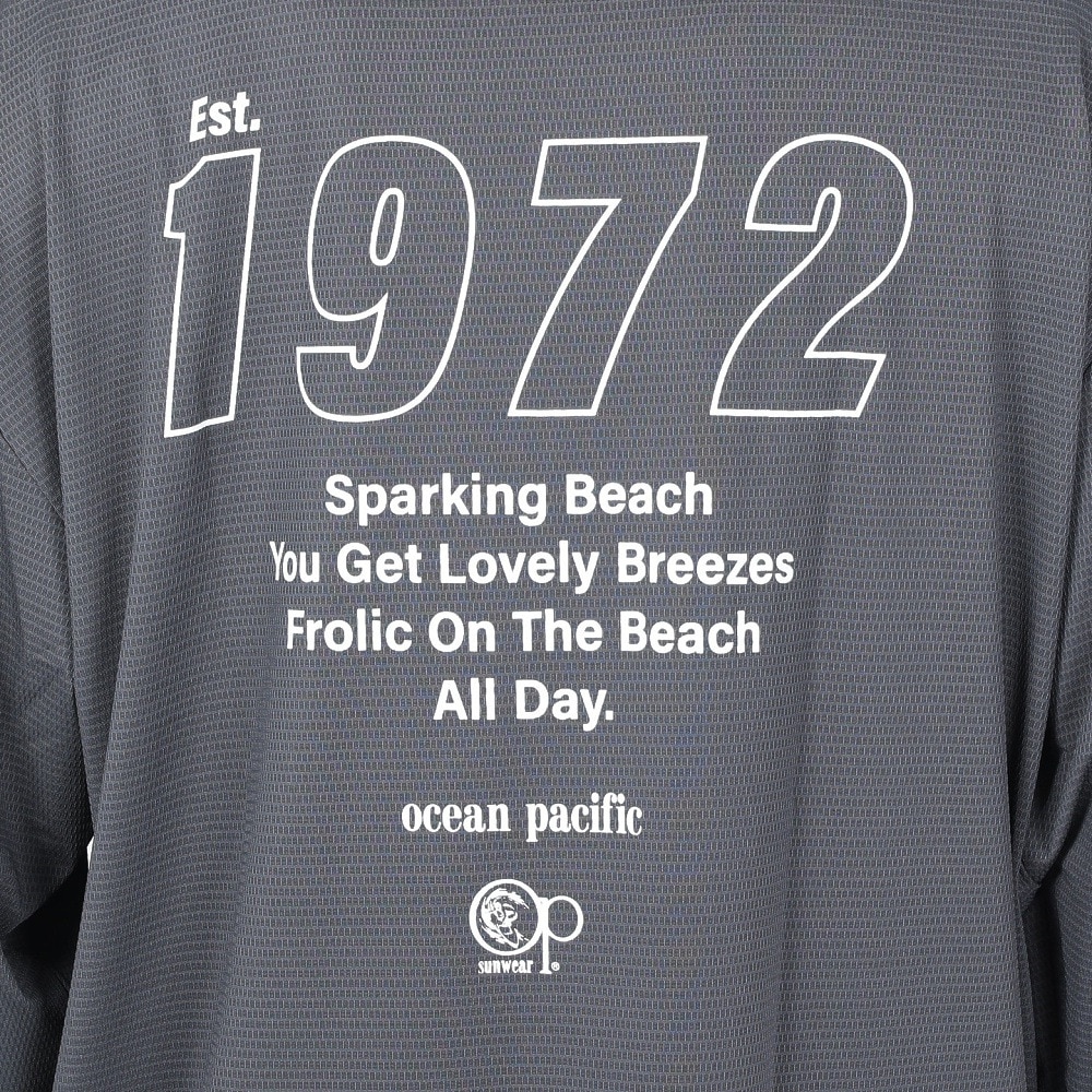 オーシャンパシフィック（Ocean Pacific）（メンズ）ラッシュガード 長袖 ロンT 512468CGY チャコール グレー 水陸両用 UVカット 紫外線対策 吸汗 速乾