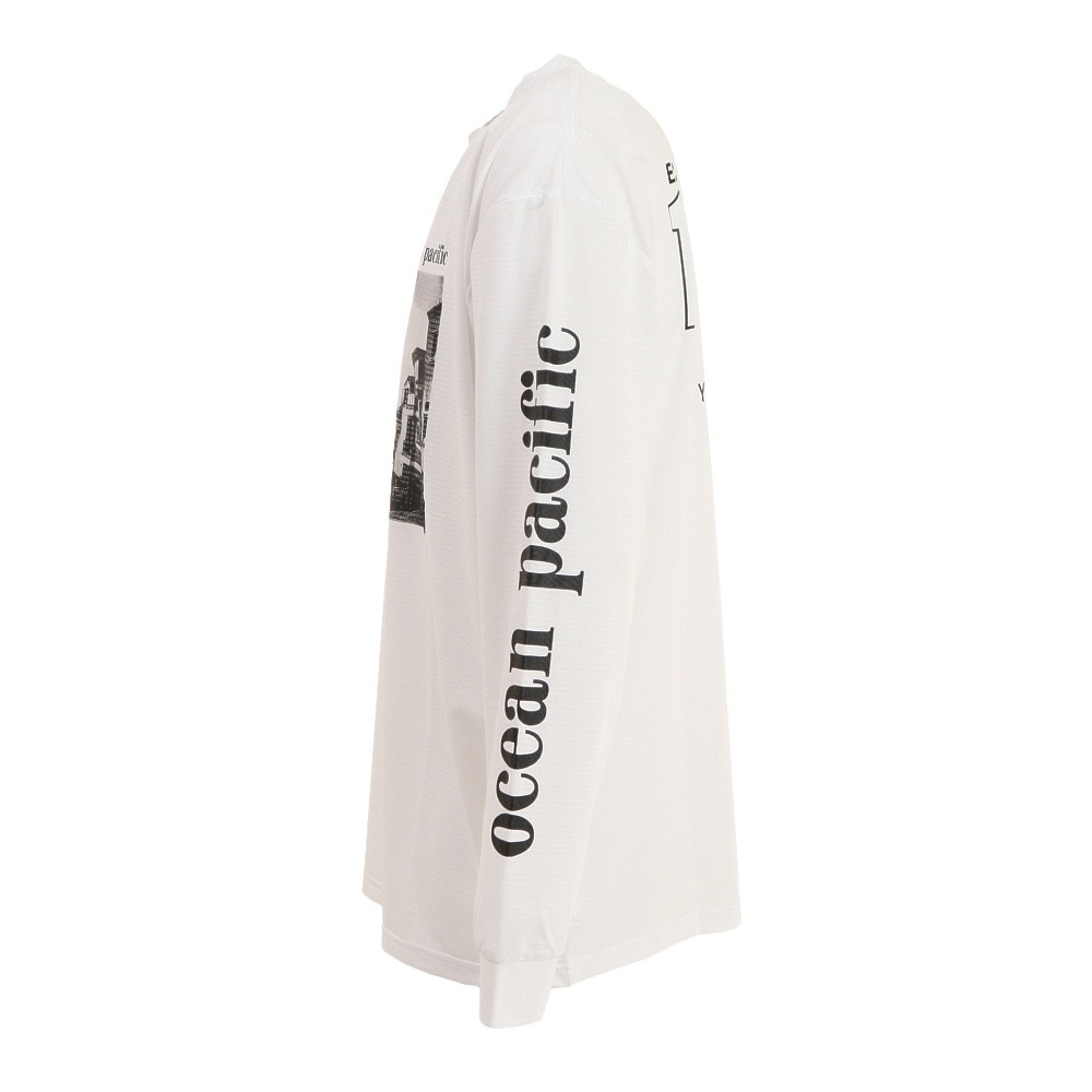 オーシャンパシフィック（Ocean Pacific）（メンズ）ラッシュガード 長袖 ロンT 512468WHT ホワイト 白 水陸両用 UVカット 紫外線対策 吸汗 速乾