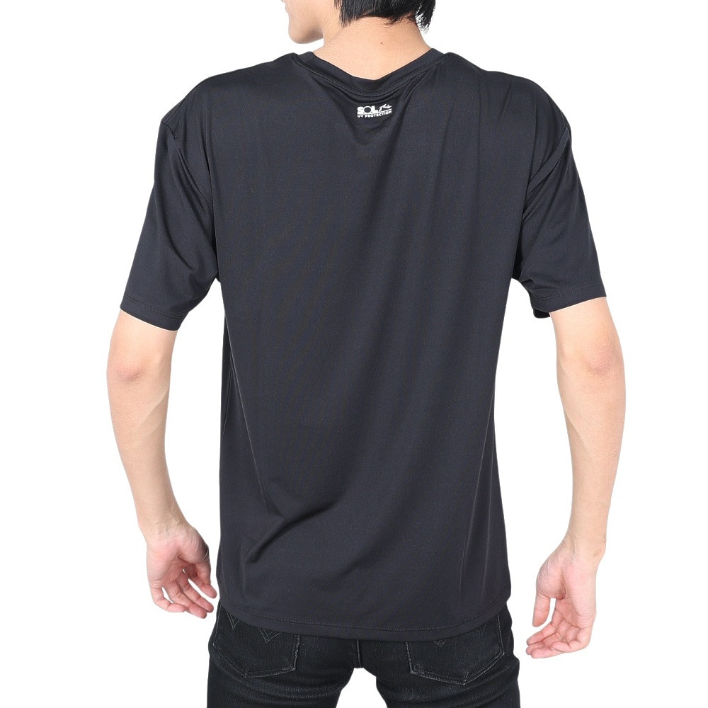 ラスティ（RUSTY）（メンズ）ラッシュガード 半袖Tシャツ 912464BLK ブラック 水陸両用 UVカット 紫外線対策