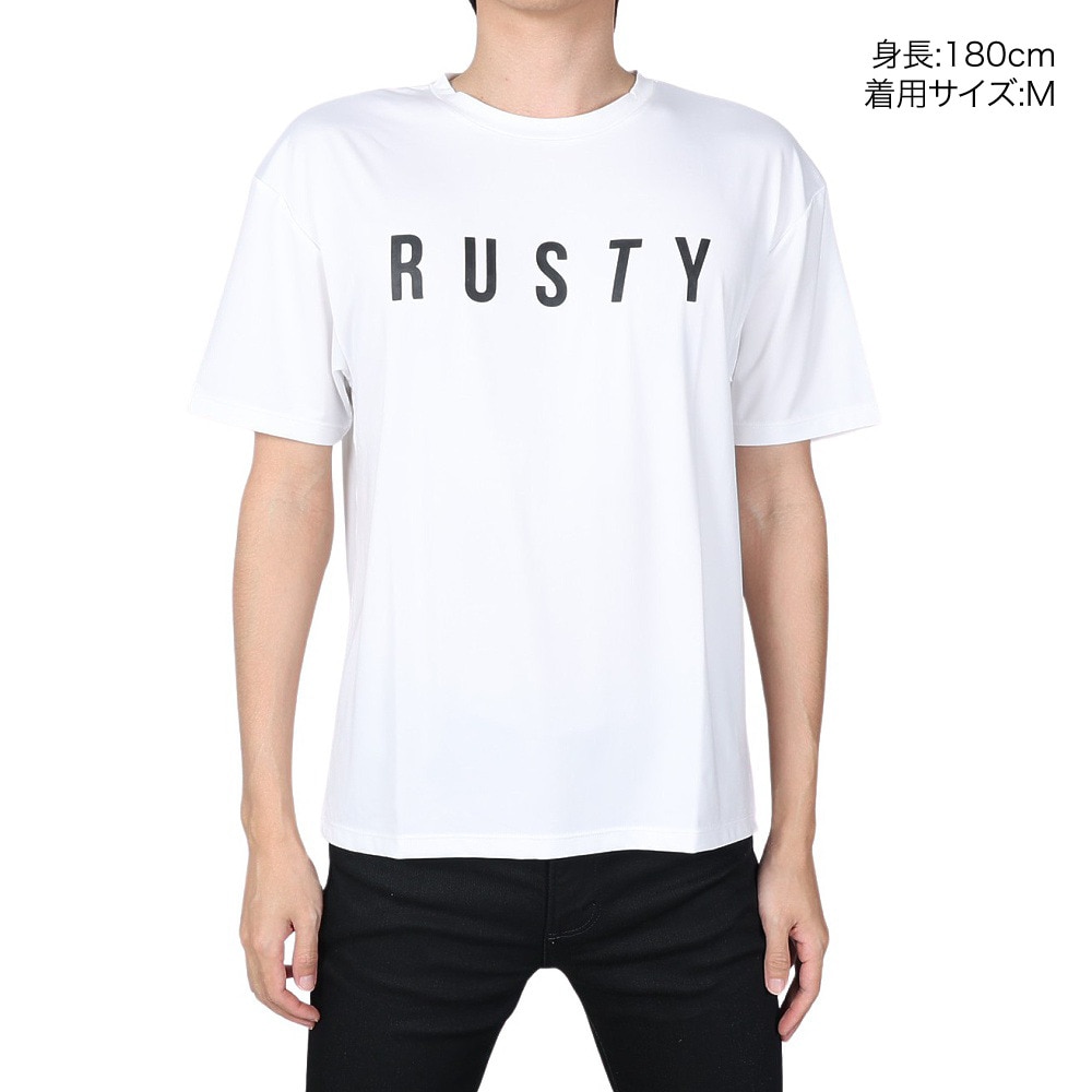 ラスティ（RUSTY）（メンズ）ラッシュガード 半袖Tシャツ 912464WHT ホワイト 水陸両用 UVカット 紫外線対策