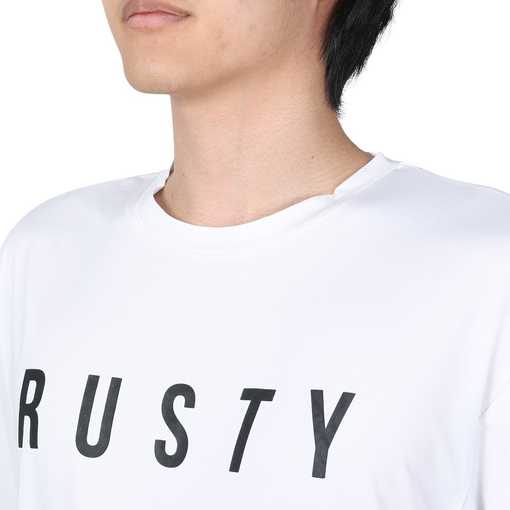 ラスティ（RUSTY）（メンズ）ラッシュガード 半袖Tシャツ 912464WHT ホワイト 水陸両用 UVカット 紫外線対策
