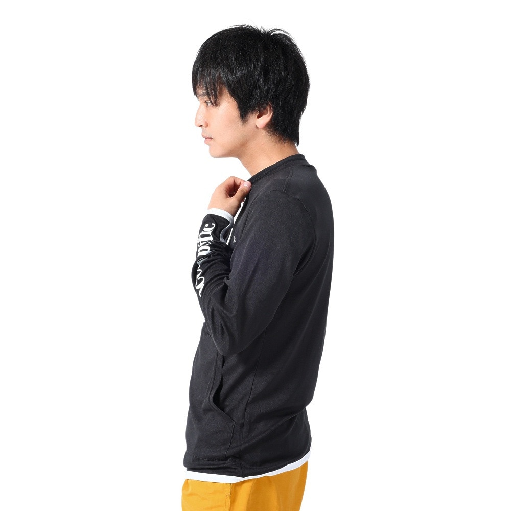 オーシャンパシフィック（Ocean Pacific）（メンズ）ラッシュガード 長袖 ジップアップ ジャージ UVカット 紫外線対策 接触冷感 513460BLK ブラック