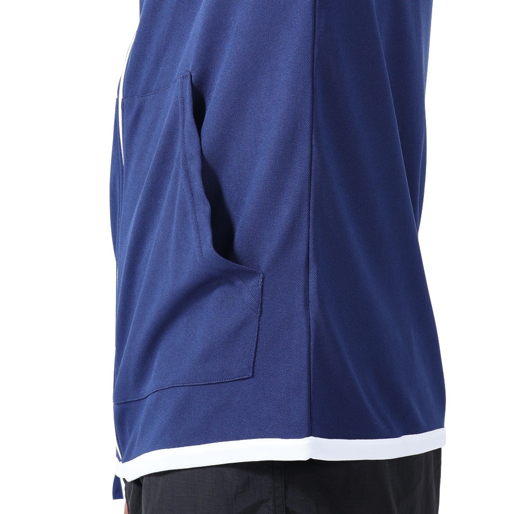 オーシャンパシフィック（Ocean Pacific）（メンズ）ラッシュガード 長袖 ジップアップ ジャージ UVカット 紫外線対策 接触冷感 513460NVY ネイビー
