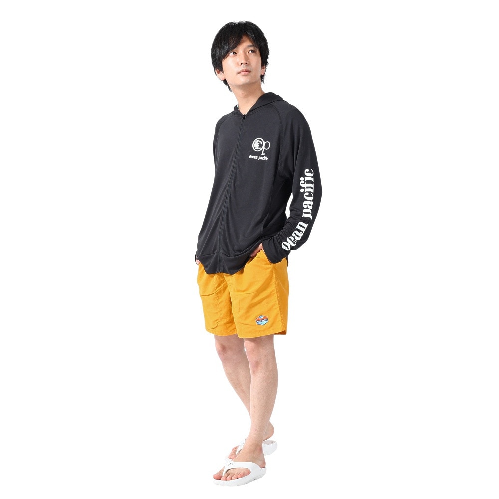 オーシャンパシフィック（Ocean Pacific）（メンズ）ラッシュガード 長袖 パーカー UVカット 紫外線対策 接触冷感 513461BLK ブラック