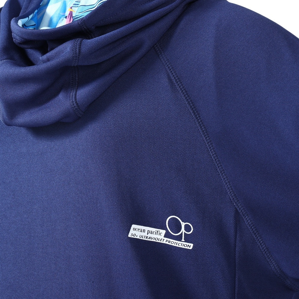 オーシャンパシフィック（Ocean Pacific）（メンズ）ラッシュガード 長袖 パーカー UVカット 紫外線対策 接触冷感 513461NVY ネイビー