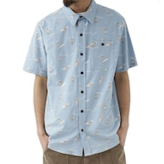 オーシャンパシフィック（Ocean Pacific）（メンズ）ラッシュガード 半袖 シャツ UVカット 総柄 ブルー 512467-BLU