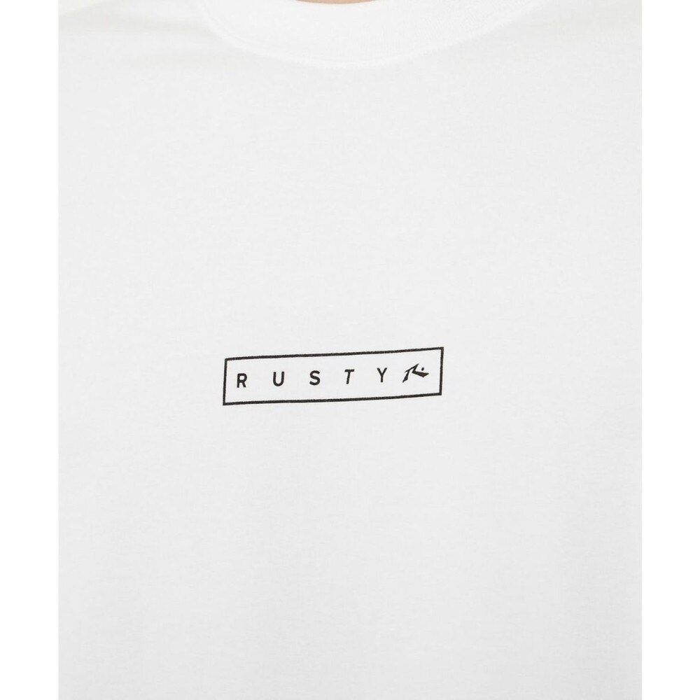 ラスティ（RUSTY）（メンズ）ラッシュガード 半袖 Tシャツ UVカット 体型カバー ホワイト 910472-WHT
