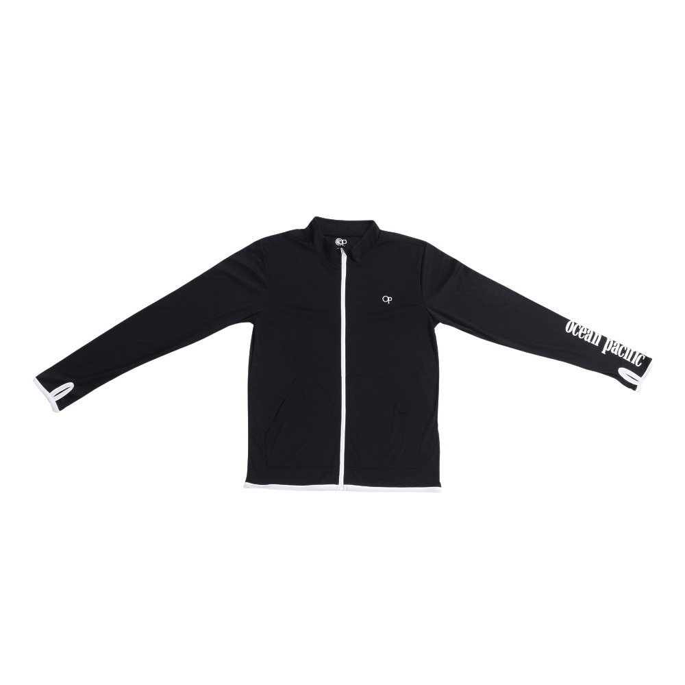 オーシャンパシフィック（Ocean Pacific）（メンズ）ラッシュガード 長袖 フード無し UVスタンドジップパーカー 5144642BLK