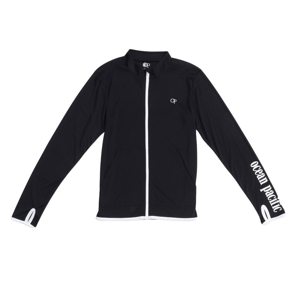 オーシャンパシフィック（Ocean Pacific）（メンズ）ラッシュガード 長袖 フード無し UVスタンドジップパーカー 5144642BLK
