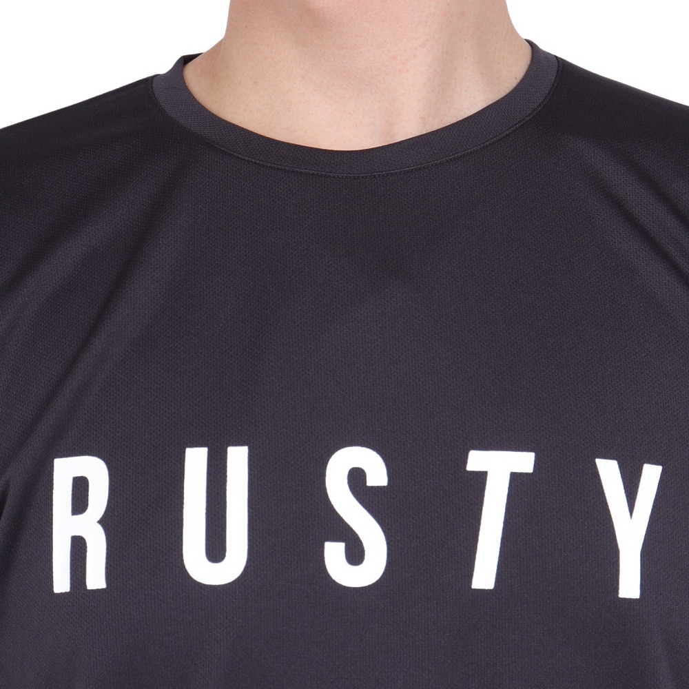 ラスティ（RUSTY）（メンズ）ラッシュガード UVメッシュ 長袖Tシャツ 水陸両用 914480BLK