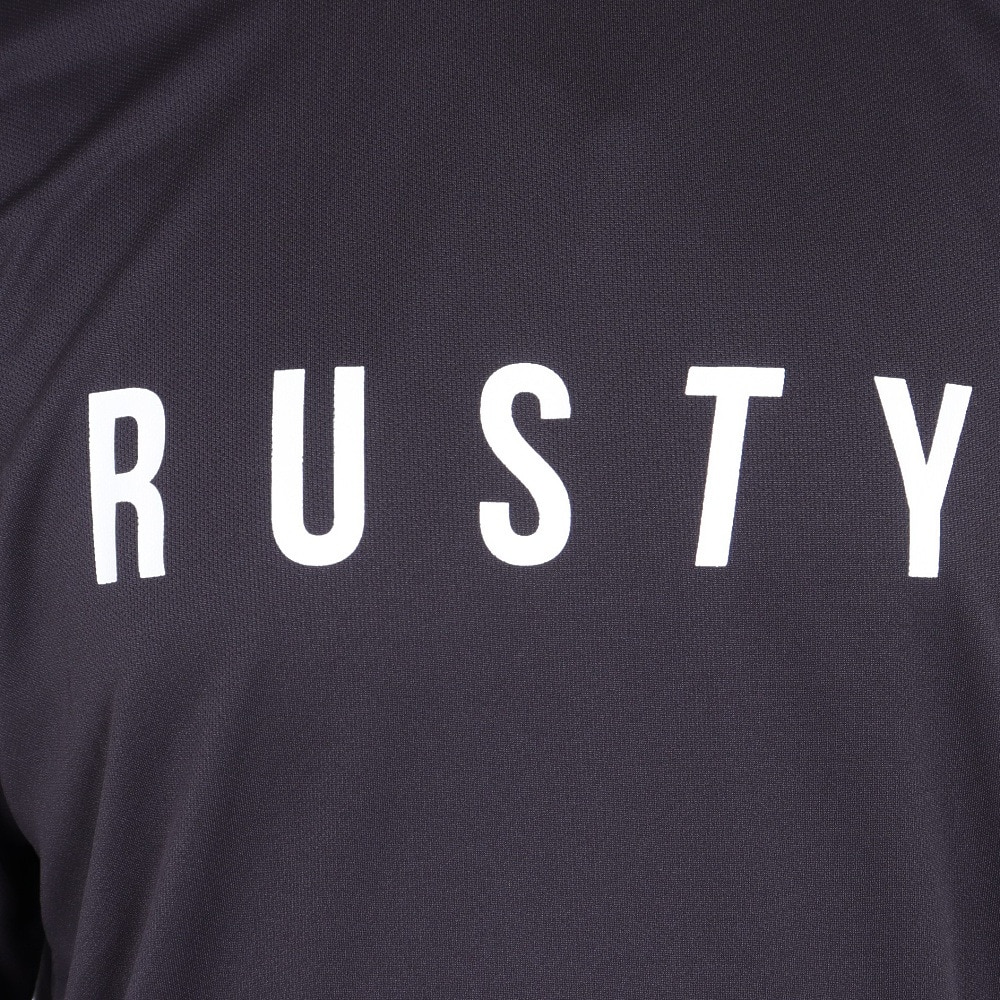 ラスティ（RUSTY）（メンズ）ラッシュガード UVメッシュ 長袖Tシャツ 水陸両用 914480BLK