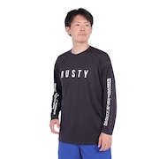 (メンズ)ラッシュガード UVメッシュ 長袖Tシャツ 水陸両用 914480BLK