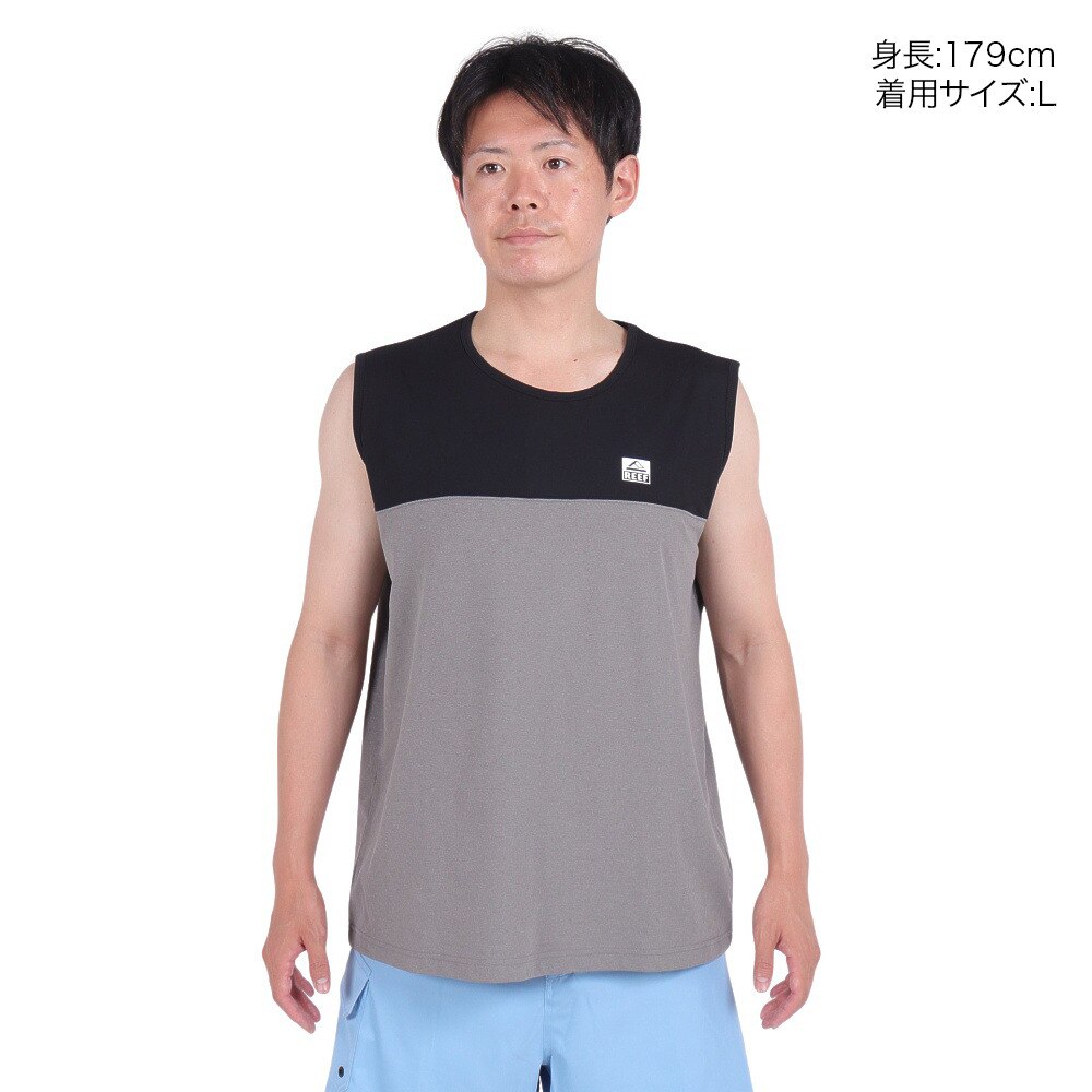 リーフ（REEF）（メンズ）ラッシュガード BICOLOR ラッシュタンクトップ RFTEM2423-BK/GY