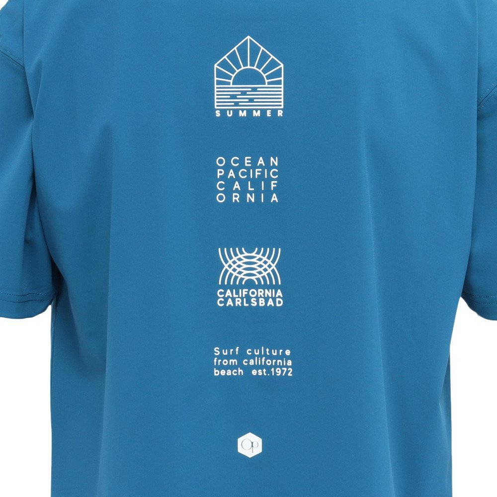 オーシャンパシフィック（Ocean Pacific）（メンズ）水陸両用 ラッシュガード ナイロンストレッチ ロゴ 半袖Tシャツ グラフィック 516467DBL