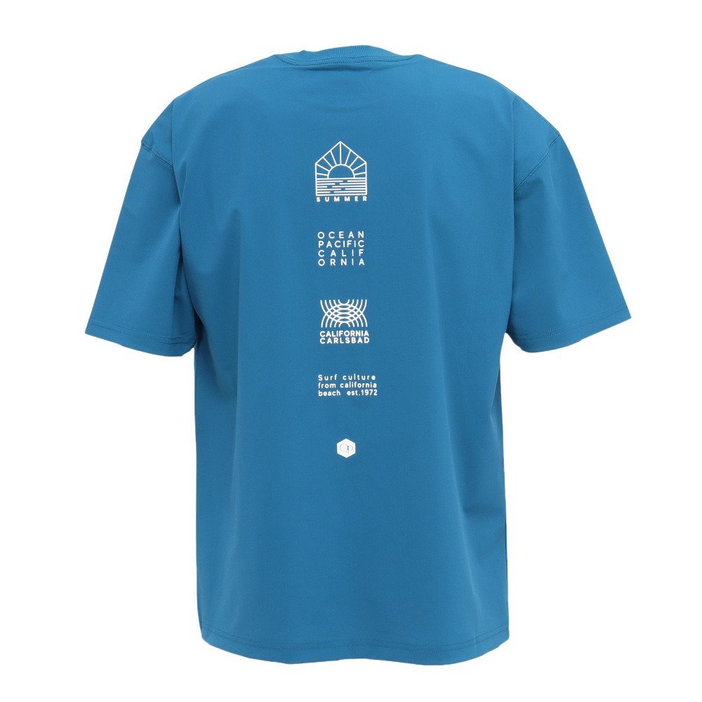 オーシャンパシフィック（Ocean Pacific）（メンズ）水陸両用 ラッシュガード ナイロンストレッチ ロゴ 半袖Tシャツ グラフィック 516467DBL