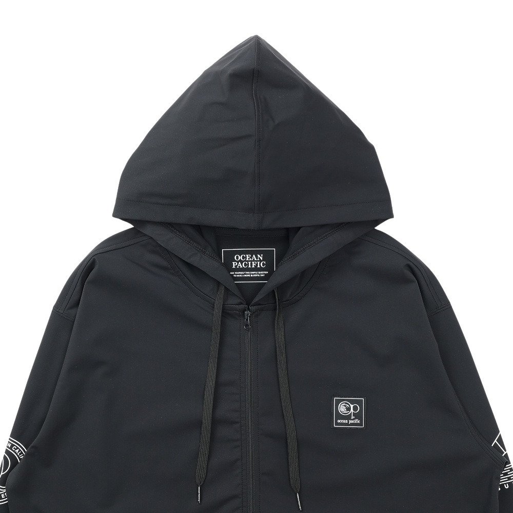 オーシャンパシフィック（Ocean Pacific）（メンズ）ラッシュガード ナイロンストレッチパーカーグラフィック 516477BK
