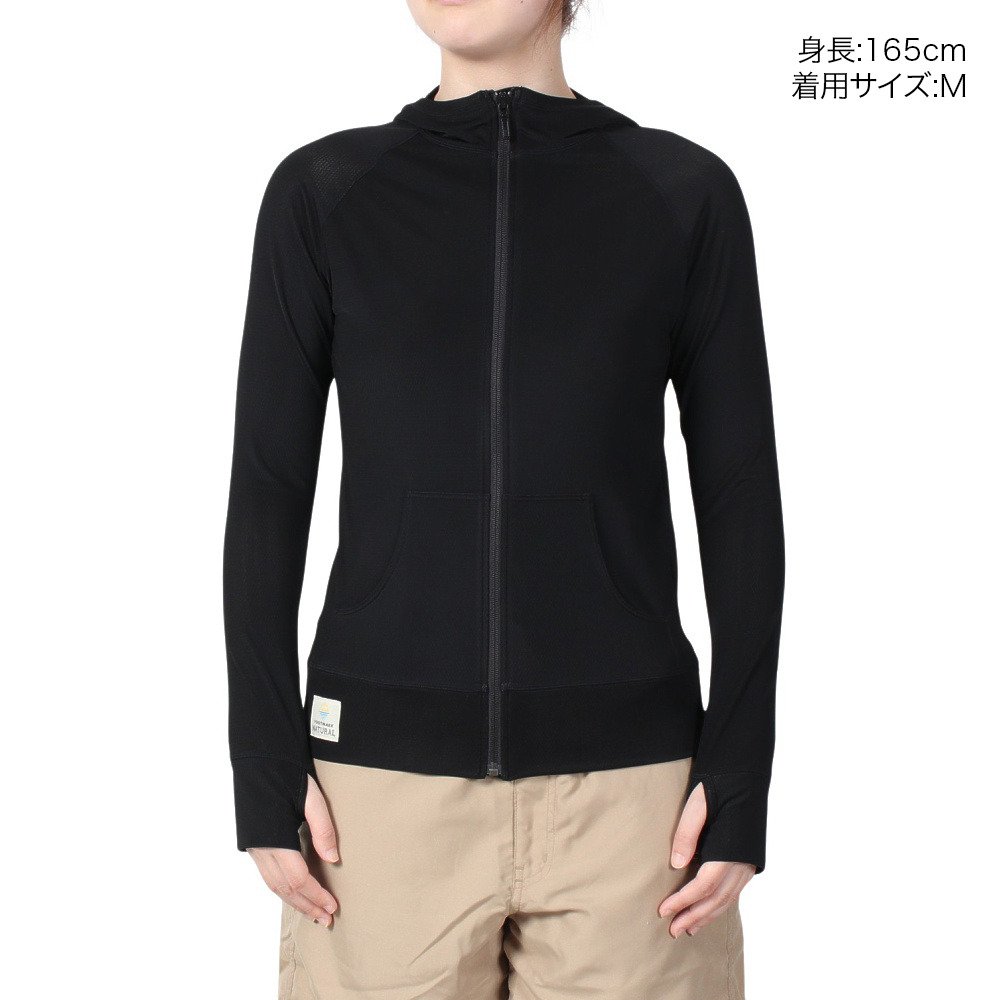 フットマーク（FOOTMARK）（レディース）ラッシュガード 長袖 パーカー レディース UVカット 紫外線対策 フードラッシュ アクアホール AH 0241864-09