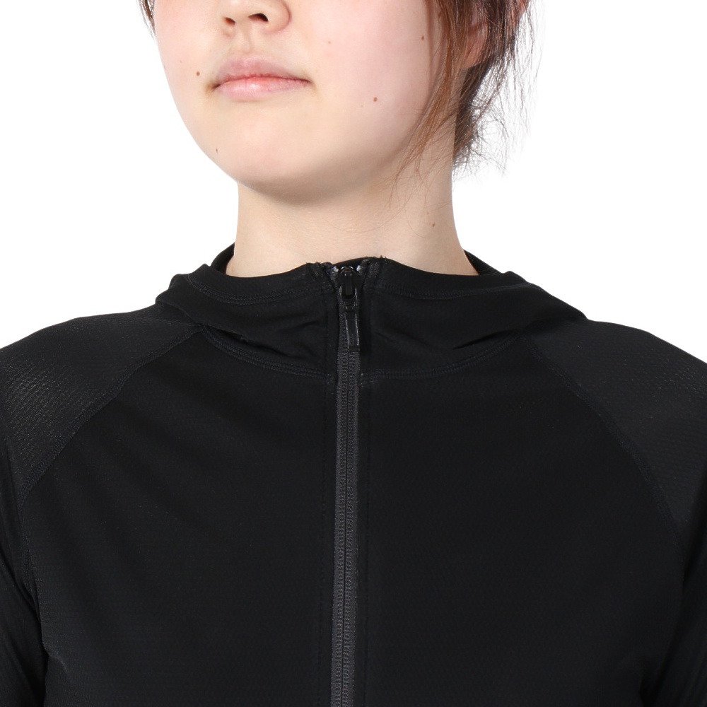 フットマーク（FOOTMARK）（レディース）ラッシュガード 長袖 パーカー レディース UVカット 紫外線対策 フードラッシュ アクアホール AH 0241864-09