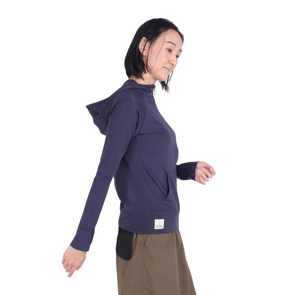 フットマーク（FOOTMARK）（レディース）ラッシュガード 長袖 パーカー レディース UVカット 紫外線対策 フードラッシュ アクアホール 0241864-19