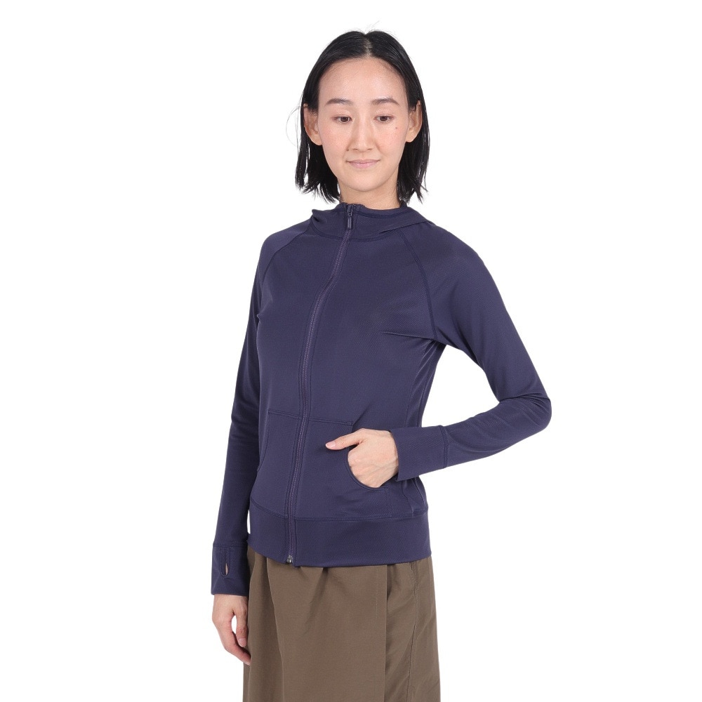 フットマーク（FOOTMARK）（レディース）ラッシュガード 長袖 パーカー レディース UVカット 紫外線対策 フードラッシュ アクアホール 0241864-19