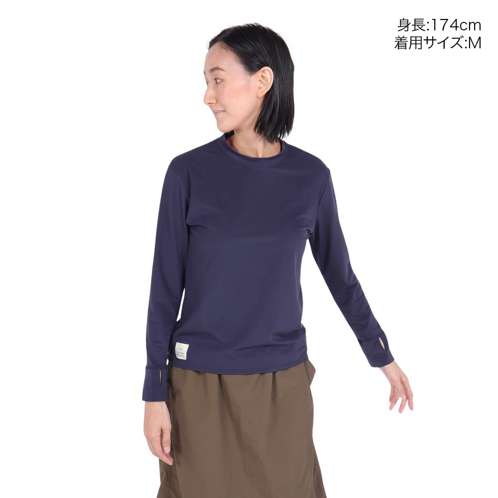 フットマーク（FOOTMARK）（レディース）ラッシュガード 長袖 プルオーバーTシャツ アクアホール 0241866-19