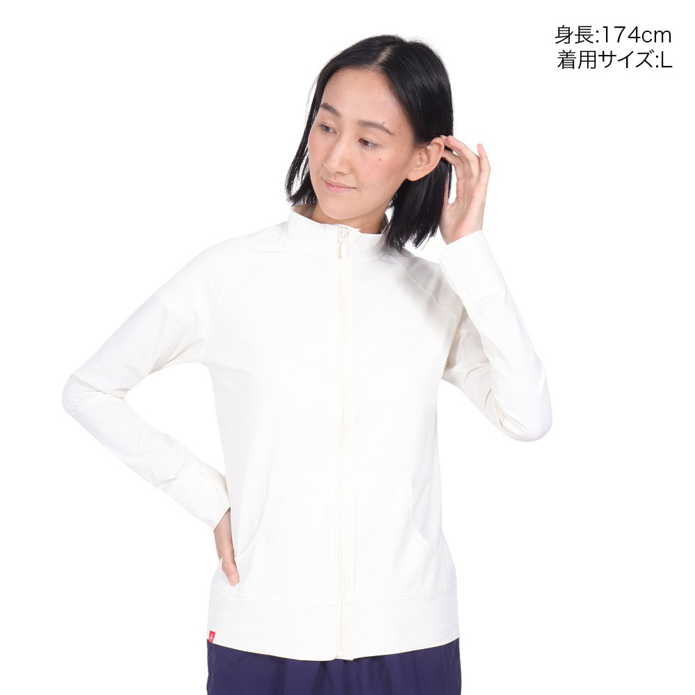 フットマーク（FOOTMARK）（レディース）ラッシュガード 長袖 フルジップ UVカット 立ち襟 防虫&吸水速乾 3100115-01