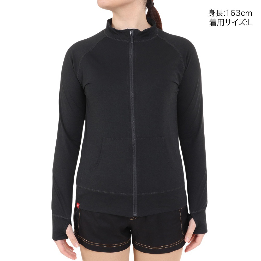 フットマーク（FOOTMARK）（レディース）ラッシュガード 長袖 フルジップ 3100115-09 UVカット 立ち襟 防虫&吸水速乾