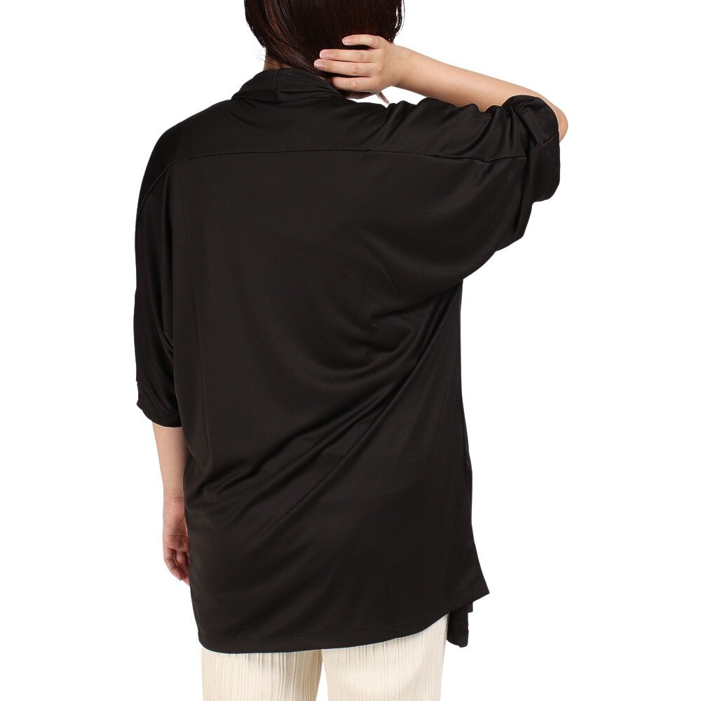 ハーレー（HURLEY）（レディース）マリン ラッシュガード カーディガン 五分丈 CARLITA KIMONO GKHZLY18-00A ブラック 体型カバー UVカット 紫外線対策 UPF50+ 長袖