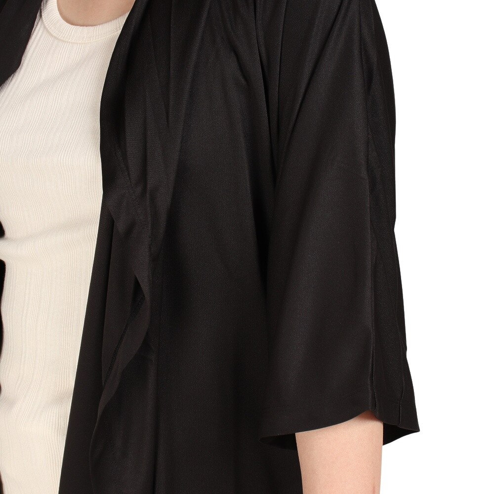 ハーレー（HURLEY）（レディース）マリン ラッシュガード カーディガン 五分丈 CARLITA KIMONO GKHZLY18-00A ブラック 体型カバー UVカット 紫外線対策 UPF50+ 長袖