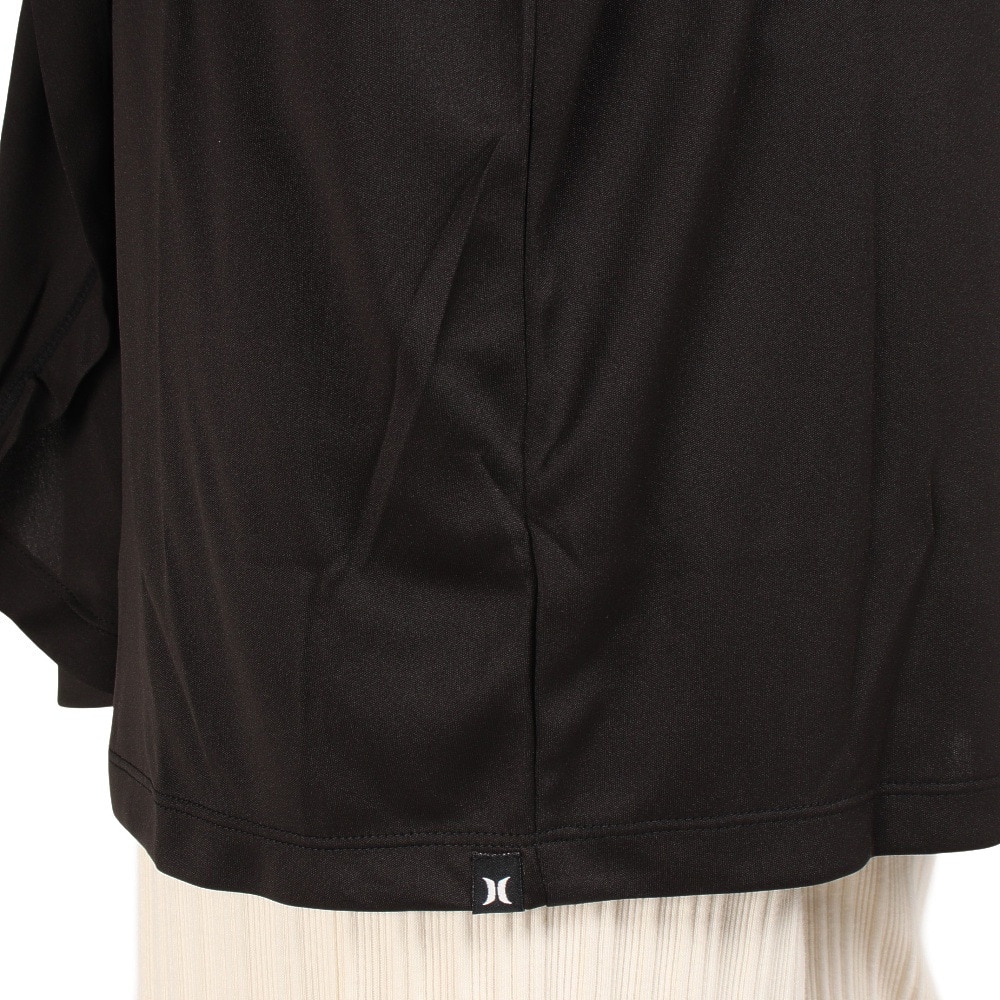 ハーレー（HURLEY）（レディース）マリン ラッシュガード カーディガン 五分丈 CARLITA KIMONO GKHZLY18-00A ブラック 体型カバー UVカット 紫外線対策 UPF50+ 長袖