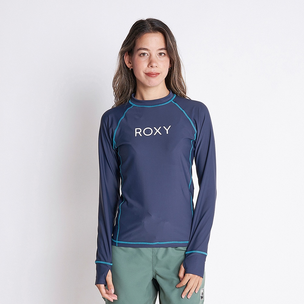 ロキシー（ROXY）（レディース）ラッシュガード 長袖 UVカット 紫外線対策 吸汗速乾 RASHIE RLY225055NVY ネイビー