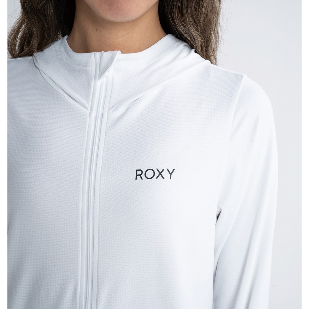 ロキシー（ROXY）（レディース）ラッシュガード 長袖 パーカー UVカット 紫外線対策 水陸両用 ホワイト AURORA RLY231026WHT  マリン、ウィンタースポーツ用品はヴィクトリア
