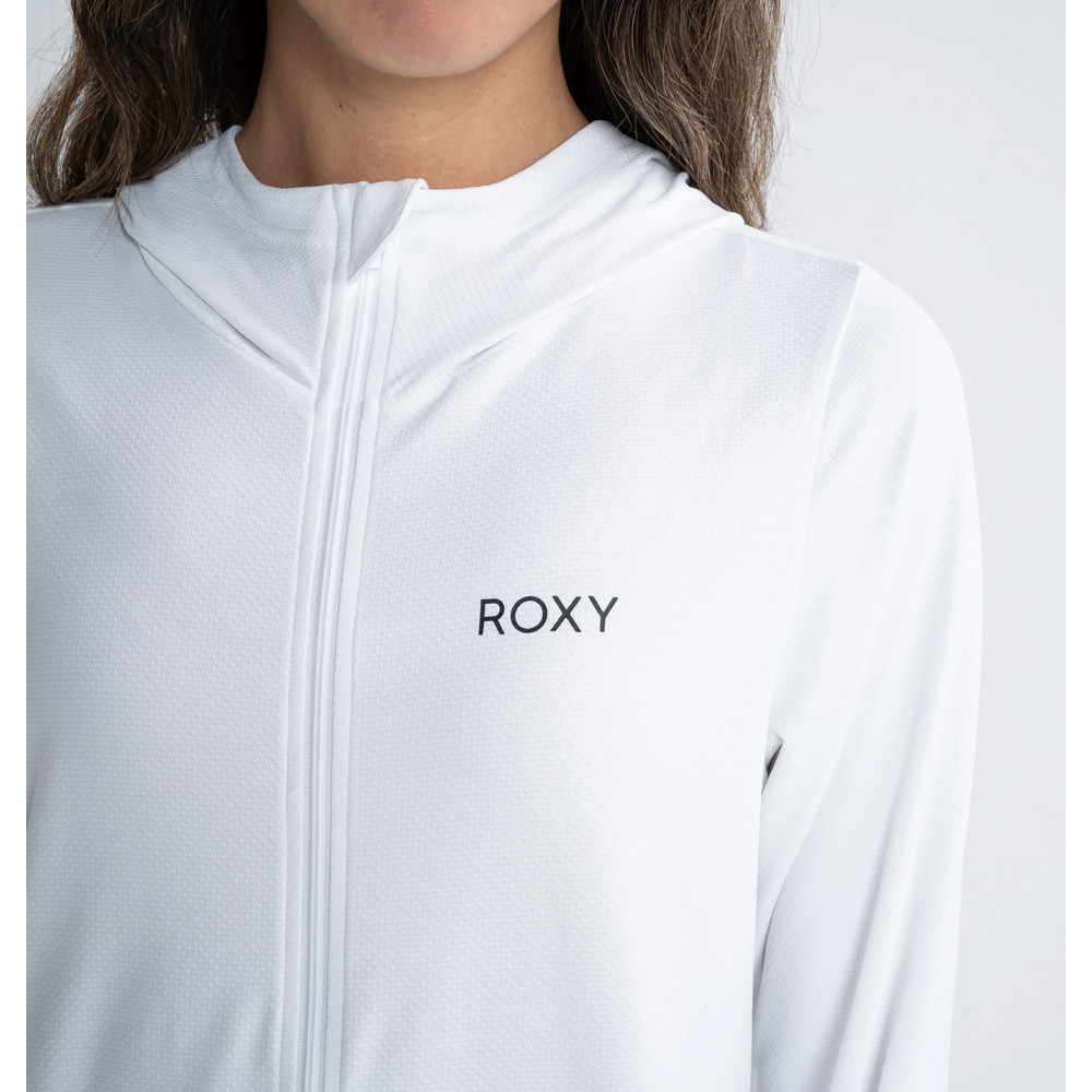 ロキシー（ROXY）（レディース）ラッシュガード 長袖 パーカー UVカット 紫外線対策 水陸両用 ホワイト AURORA RLY231026WHT