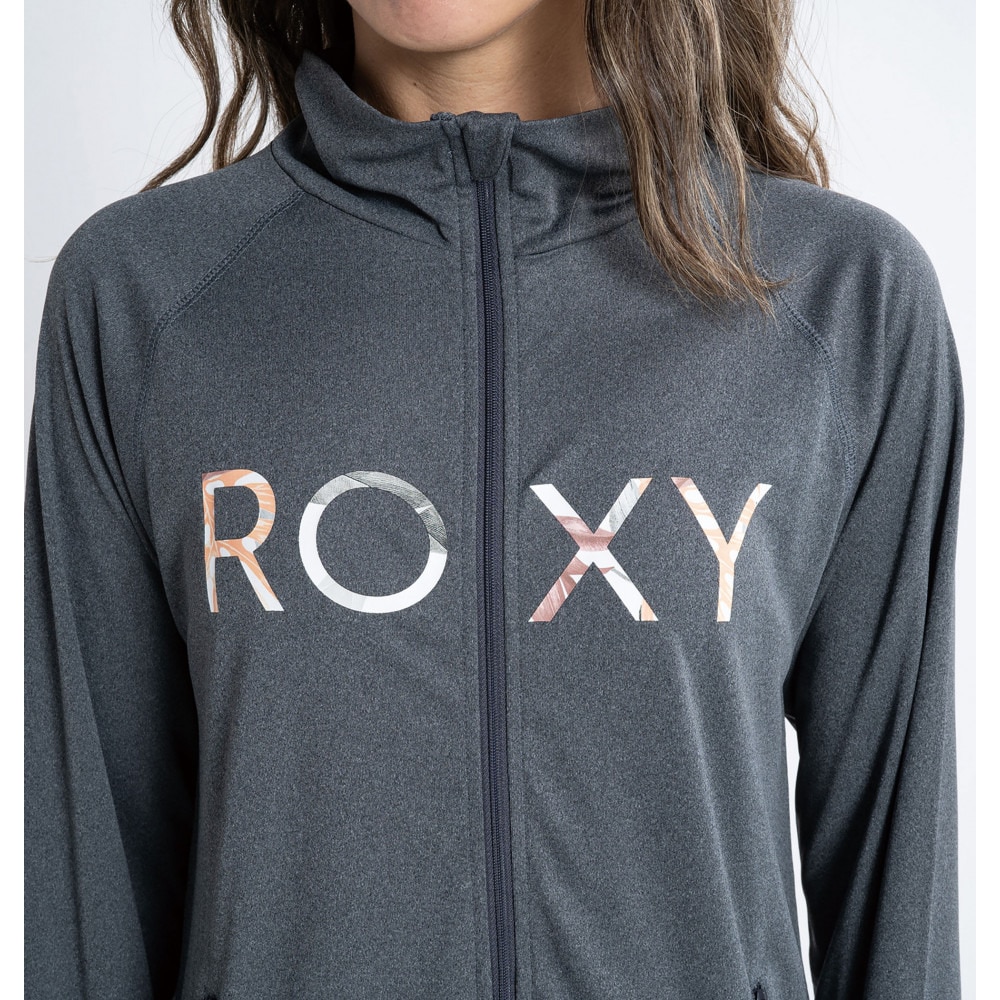 ロキシー（ROXY）（レディース）ラッシュガード 長袖 UVカット 紫外線対策 水陸両用 チャコールグレー MERMAID LOGO STAND RLY231029CHA