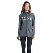 ロキシー（ROXY）（レディース）ラッシュガード 長袖 パーカー UVカット 紫外線対策 水陸両用 チャコールグレー MERMAID LOGO STAND RLY231029CHA