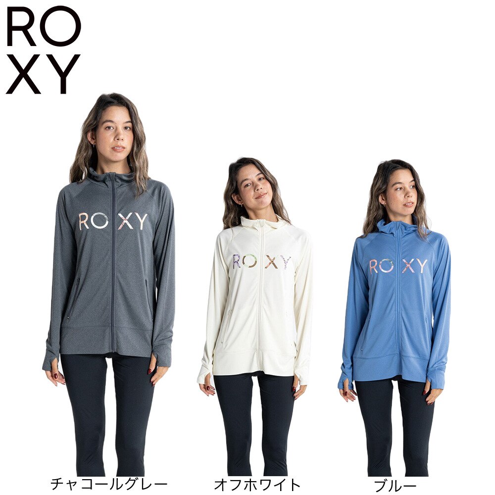 ロキシー（ROXY）（レディース）ラッシュガード 長袖 UVカット 紫外線対策 水陸両用 ホワイト MERMAID LOGO STAND RLY231029OWT