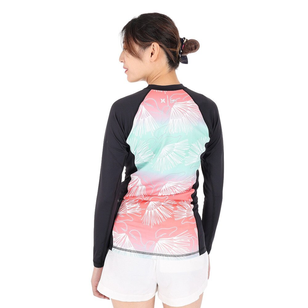 ハーレー（HURLEY）（レディース）ラッシュガード 長袖 ロングスリーブ ジップ ONEONLY SIG WAILEHUA 22  CT3648-437 UVカット 紫外線対策 UPF50+ マリン、ウィンタースポーツ用品はヴィクトリア